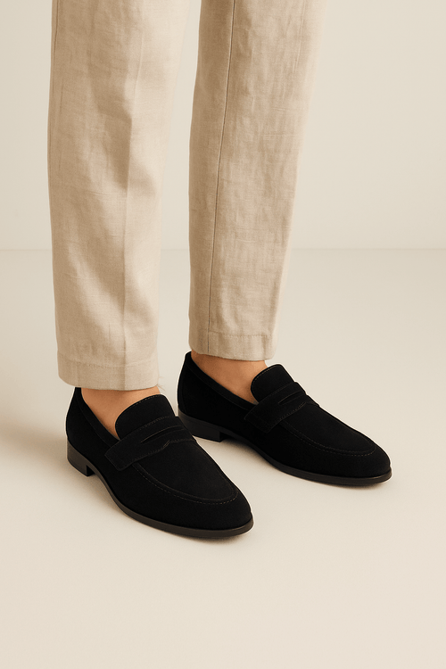 Brayden Wildleder Loafer - Loafers - Schwarz - Müller Mode