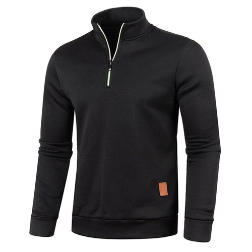 Carl Rollkragenpullover mit Halbreißverschluss