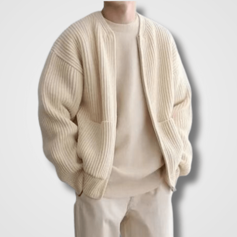 Dennis - Velvet Vest für Herren - Strickwaren - Beige - Müller Mode
