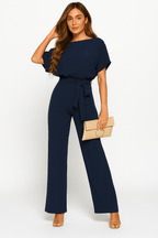 Elva Krawatten - Gürtel - Overall - Jumpsuits - Dunkelblau - Müller Mode