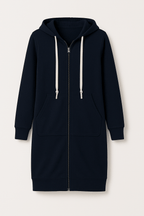 Ember Knielanger Hoodie - Sweatshirts & Hoodies - Dunkelblau - Müller Mode