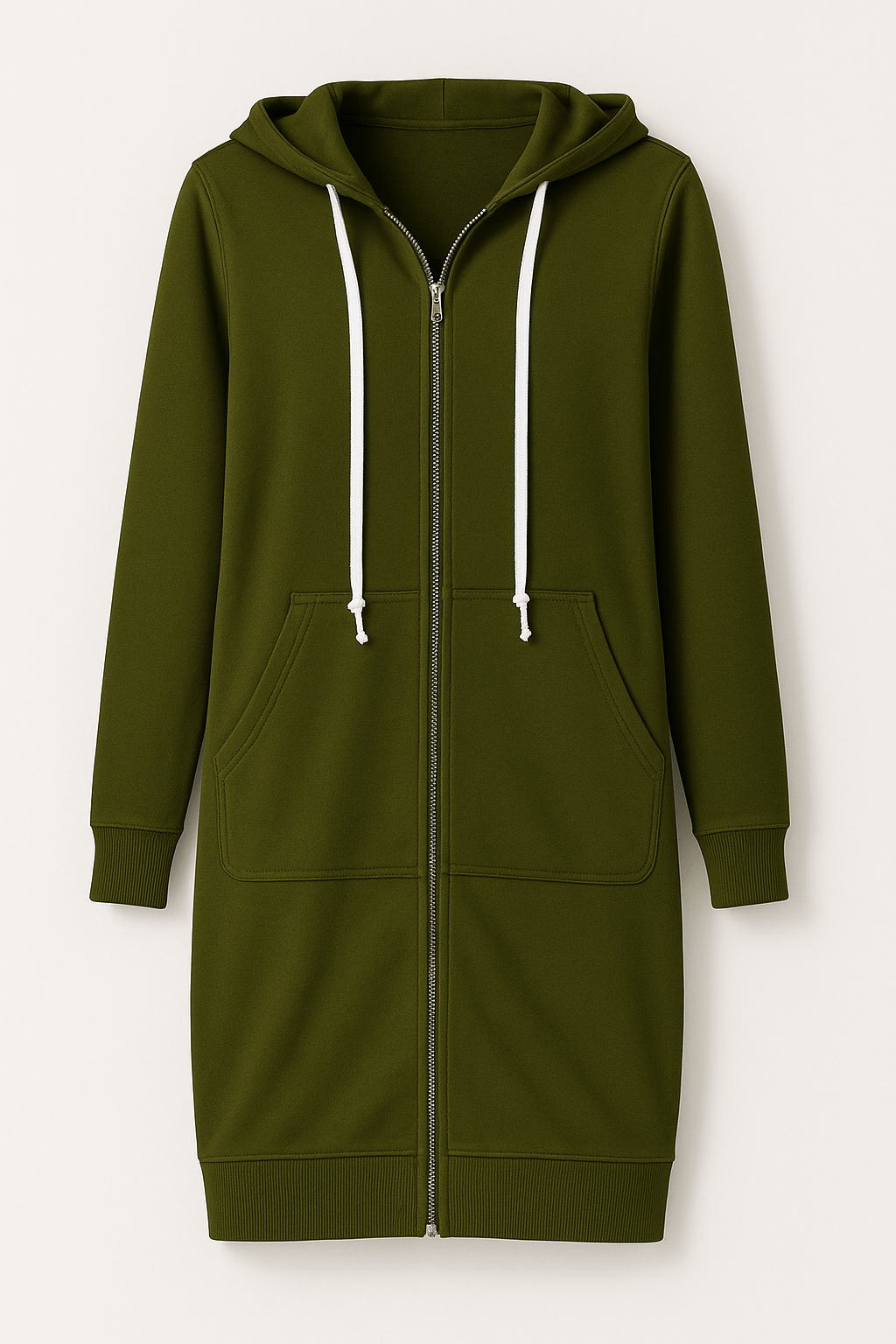 Ember Knielanger Hoodie - Sweatshirts & Hoodies - Grün - Müller Mode