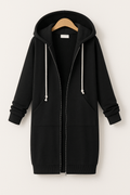 Ember Knielanger Hoodie - Sweatshirts & Hoodies - Schwarz - Müller Mode