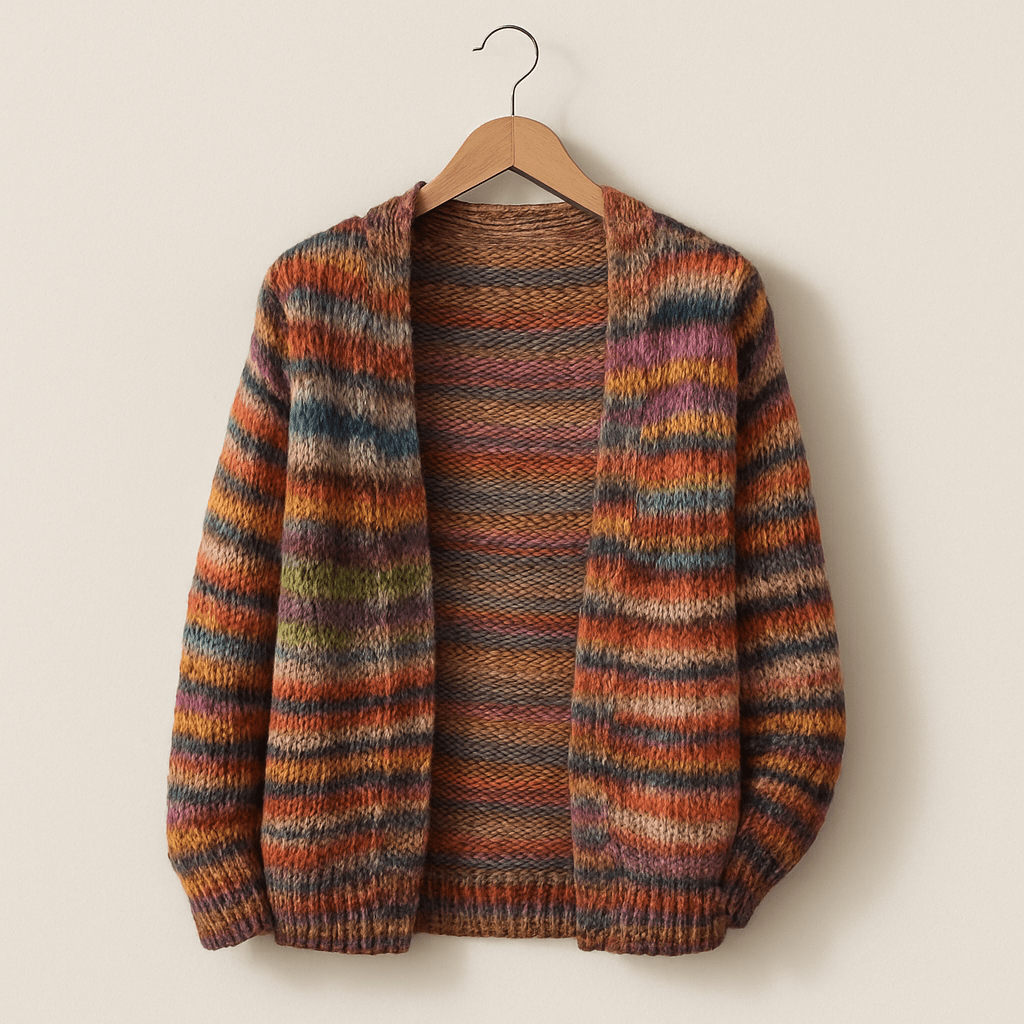 Mette Mehrfarbige Strickjacke