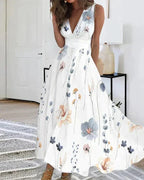 Romy Floral V-Ausschnitt Kleid
