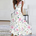 Romy - Blumen - Kleid - Ärmellos - Kleider - Rosa - Müller Mode