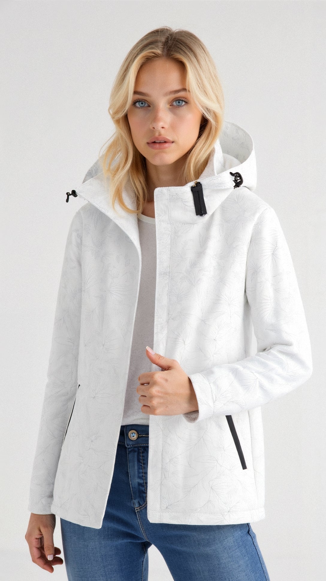 Sanne Bedruckte Outdoor-Jacke mit Kapuze