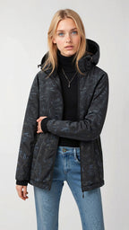 Sanne Bedruckte Outdoor-Jacke mit Kapuze