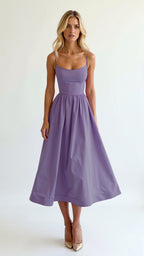 Tamara Fließendes Midikleid - Kleider - Lila - Müller Mode